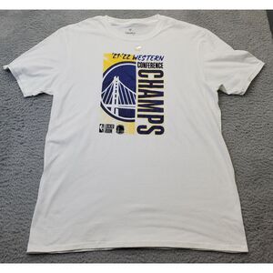 Golden State Warriors Fanatics Tee Shirt Basketball Unisex XL White Short Sleeve